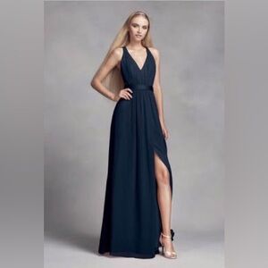 Vera Wang Navy Blue Formal Dress
